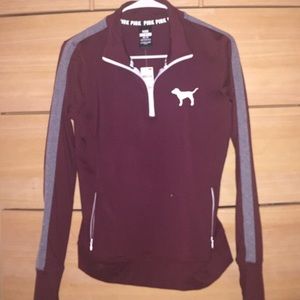 Victoria’s secret PINK Maroon Ultimate Half-zip